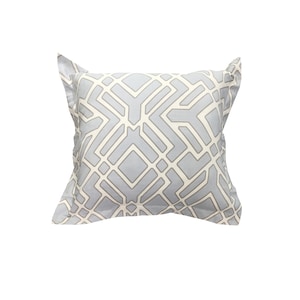 Geometrical Printed Belgian Linen Cotton Euro 26x26 inch Pillow Cover, modern