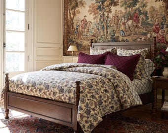 Vintage Paisley Cotton Printed 3 Piece Duvet Sham Set