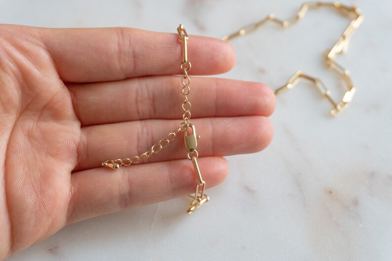 chunky gold chain link necklace