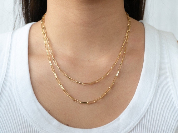 Etsy chain link deals necklace