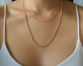 Gold Double Layer Necklace for Women / Layer Necklace Set / Gold Minimalist Necklace / DL4