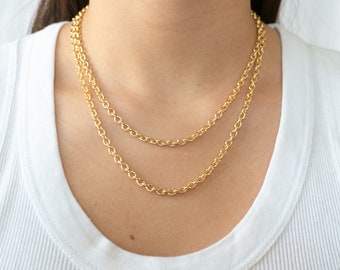 Chunky Gold Chain Necklace / Thick Gold Necklace to Layer / Necklace Set / C22