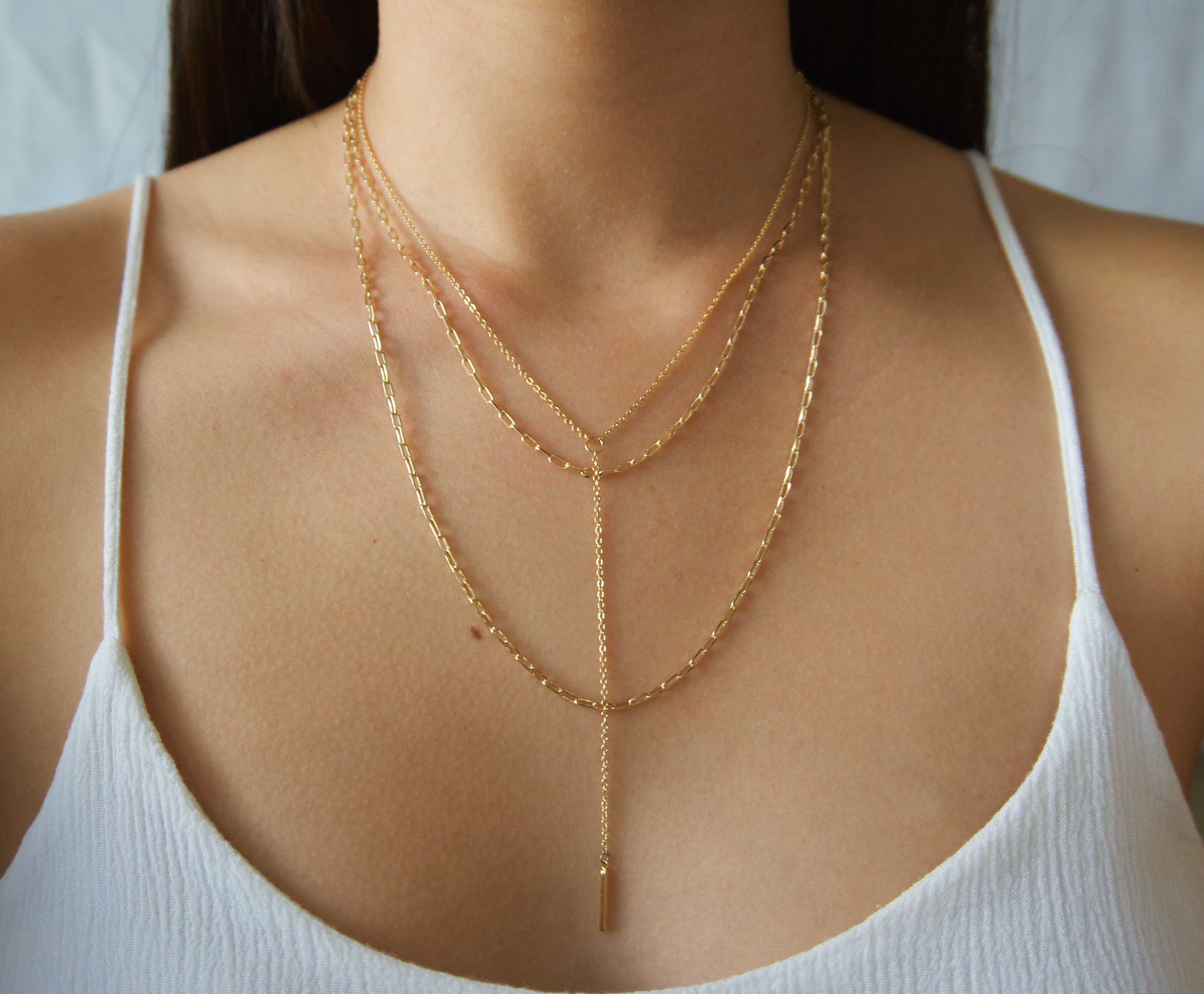 【2plan】23FW★ [MADE] 033 Serial number layered necklace Double Layer Necklace for Women / Layer Necklace Set