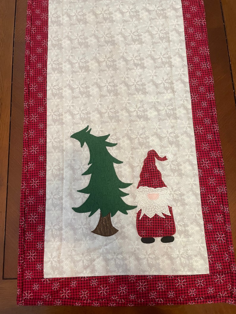 Christmas Table Runner Gnome Table Runner Christmas Gnome Etsy