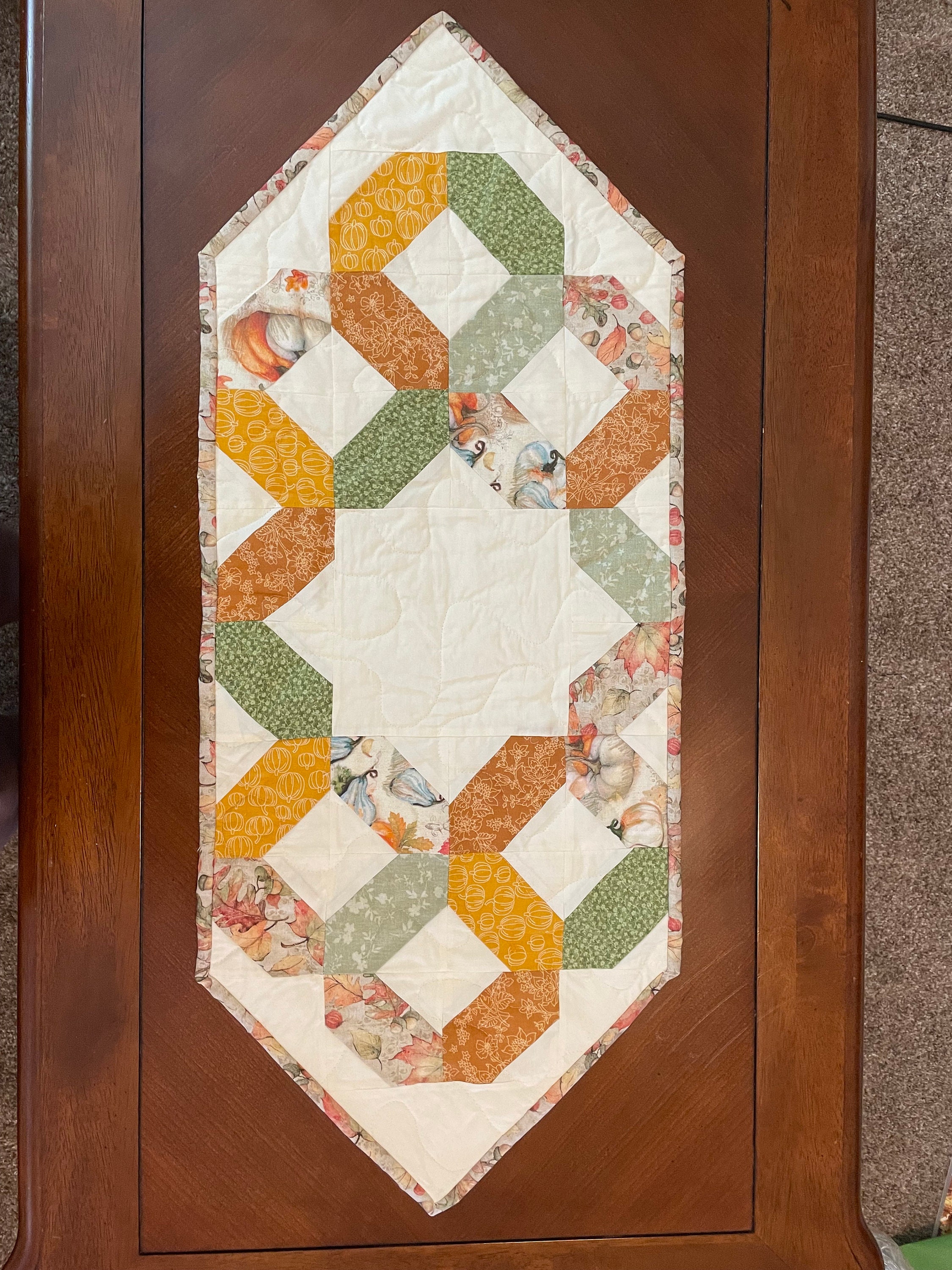 Fall Table Runner Quilted Table Runner Fall Quilted Table Etsy