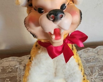 Vintage Rubber Face Rushton Style Tiger My Toy Company WOW