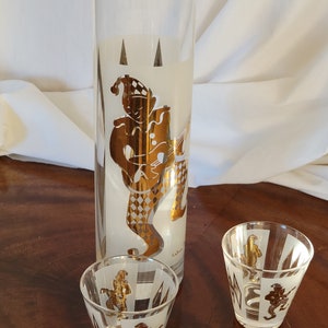 Vintage Cocktail Set Jester Harlequin Signed Helen Conroy MCM Barware FANTASTIC image 10