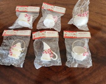 Vintage Shiny Brite Poloron Ornaments in Original Packaging Set of 6 WONDERFUL