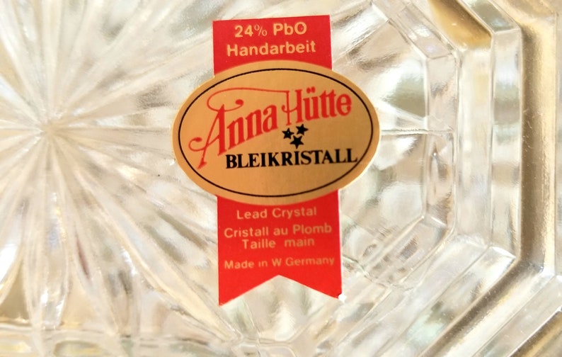 Vintage Anna Hutte W Germany Crystal Trinket Jewelry Box 4x6 MIB