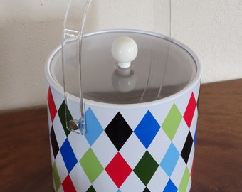 Vintage Ice Bucket Harlequin MCM COOL