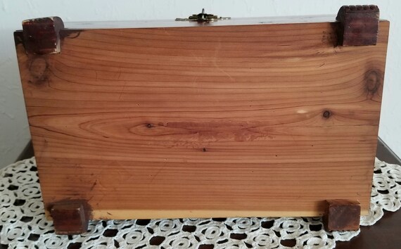 Vtg Deco Style Wooden Trinket Jewelry Box - image 9