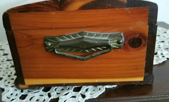 Vtg Deco Style Wooden Trinket Jewelry Box - image 8