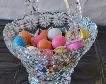 Corbeille à bonbons vintage en verre BEAUTIFUL