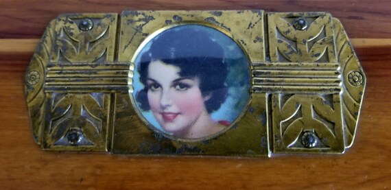 Vtg Deco Style Wooden Trinket Jewelry Box - image 2