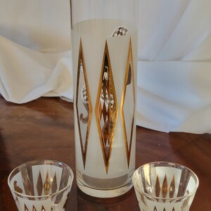 Vintage Cocktail Set Jester Harlequin Signed Helen Conroy MCM Barware FANTASTIC image 2