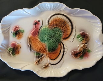 Vintage Turkey Platter Lane & CO 1959 18.5 x 13.5 LARGE