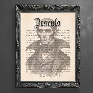 Dracula Printable - Bram Stoker - Halloween Digital Download - Book Art