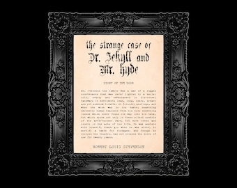 Dr. Jekyll and Mr. Hyde Poster - Gothic Book Art (Digital)