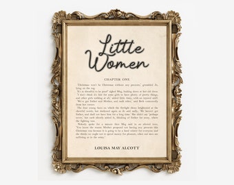 Little Women Chapter 1 Poster – Louisa May Alcott Book Art (Digital Download)