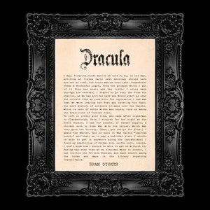 Dracula Wall Art Bram Stoker Gothic Digital Download Printable Halloween Book Art zdjęcie 1