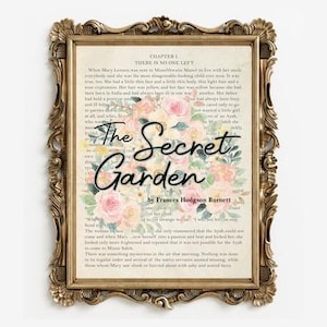 Secret Garden Poster Wall Art - Literary Gift - Digital Download - Printable Book Art