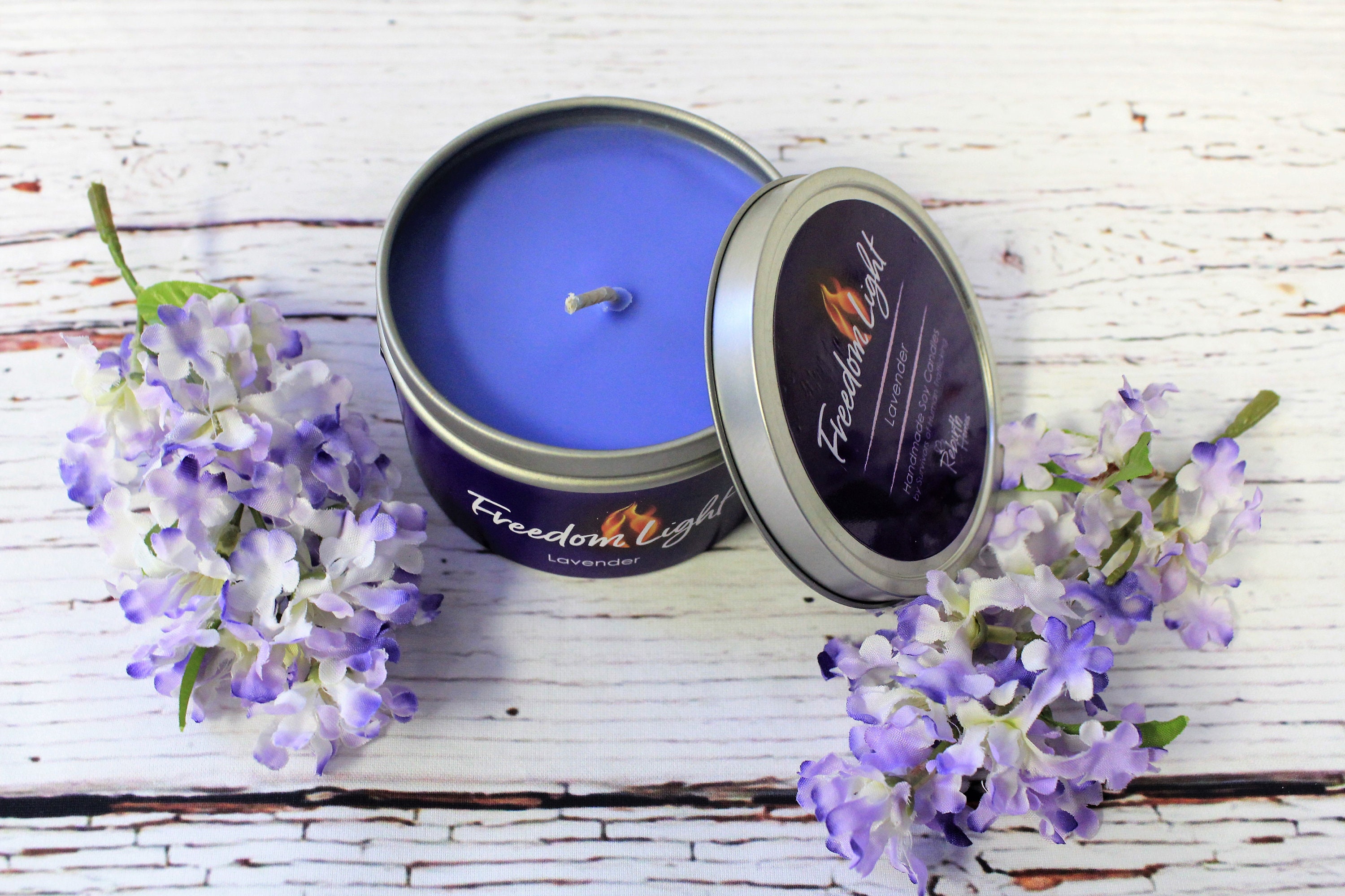 Freedom Light Lavender Scented Candle Etsy