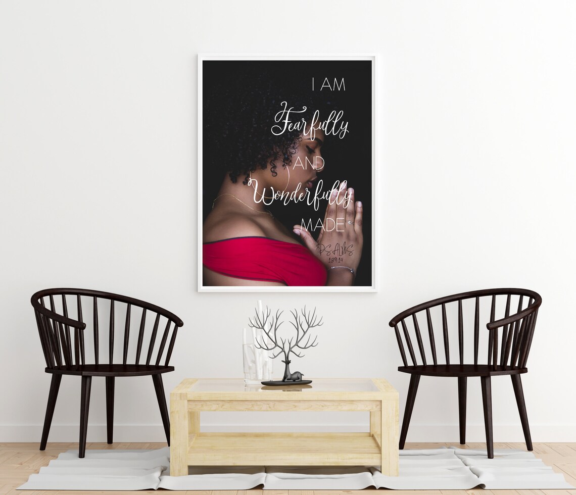 Black African American Religious Downloadable Wall Art I am Etsy