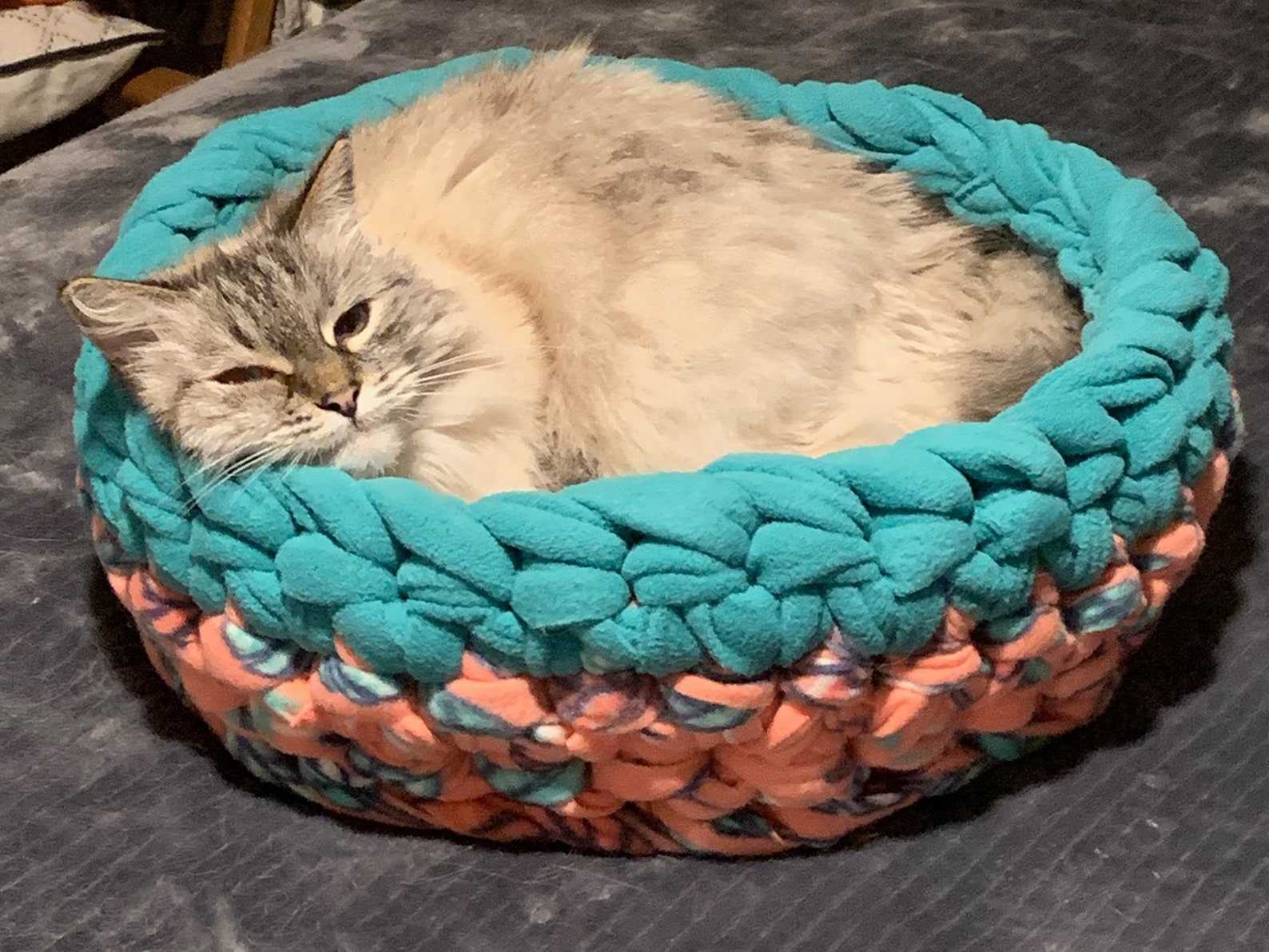 Fleece Cat Bed Etsy