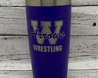 Watertown Arrow Wrestling Tumbler | 20oz. Stainless Steel Polar Camel Tumbler | Fun Gift