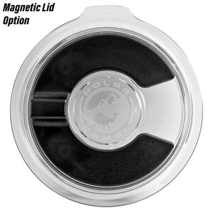 May include: A clear plastic lid with a black rubber seal and a silver metal logo that says "POLAR CAMEL" with a mountain range and a camel silhouette.