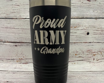 Proud Army Grandpa | 20oz. Stainless Steel Polar Camel Tumbler | Military