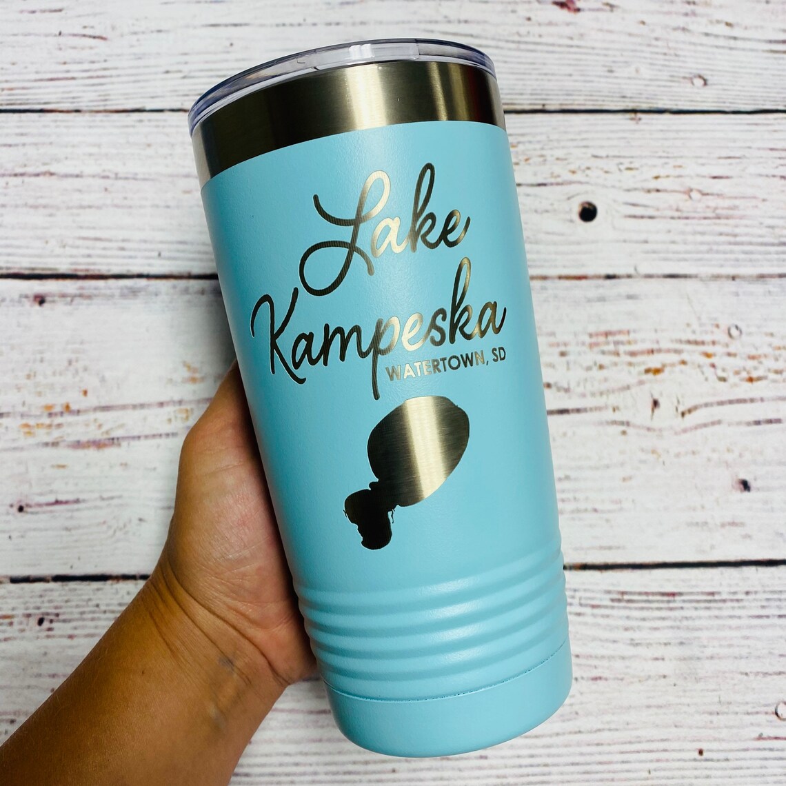 Lake Kampeska 20oz. Stainless Steel Polar Camel Tumbler | Etsy