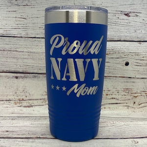 Proud Navy Mom | 20oz. Stainless Steel Polar Camel Tumbler | Military