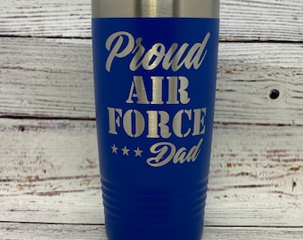 Proud Air Force Dad | 20oz. Stainless Steel Polar Camel Tumbler | Military
