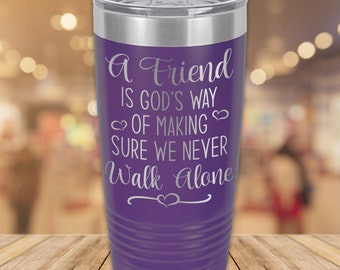 Engraved Friendship Tumbler: Stainless Steel Polar Camel, 20oz Gift