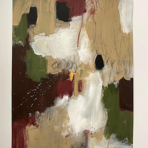 Original abstract painting on paper
