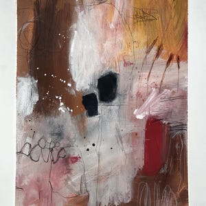 Original abstract painting on paper