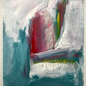 Original abstract painting on paper