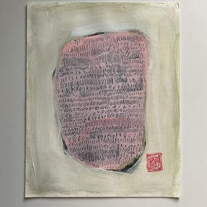Original abstract painting on paper