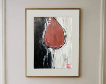 Mixed media  painting on paper