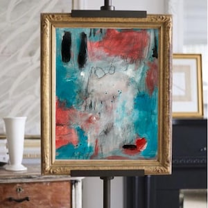 Original abstract painting on paper