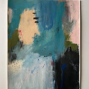 Original abstract painting on paper