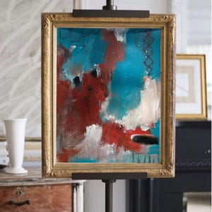 Original abstract painting on paper