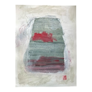 Original mixed media painting on paper