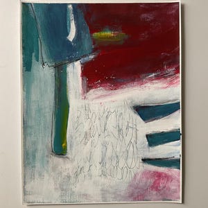 Original abstract painting on paper