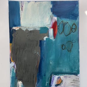 Original abstract painting on paper