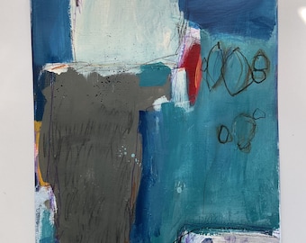 Original abstract painting on paper
