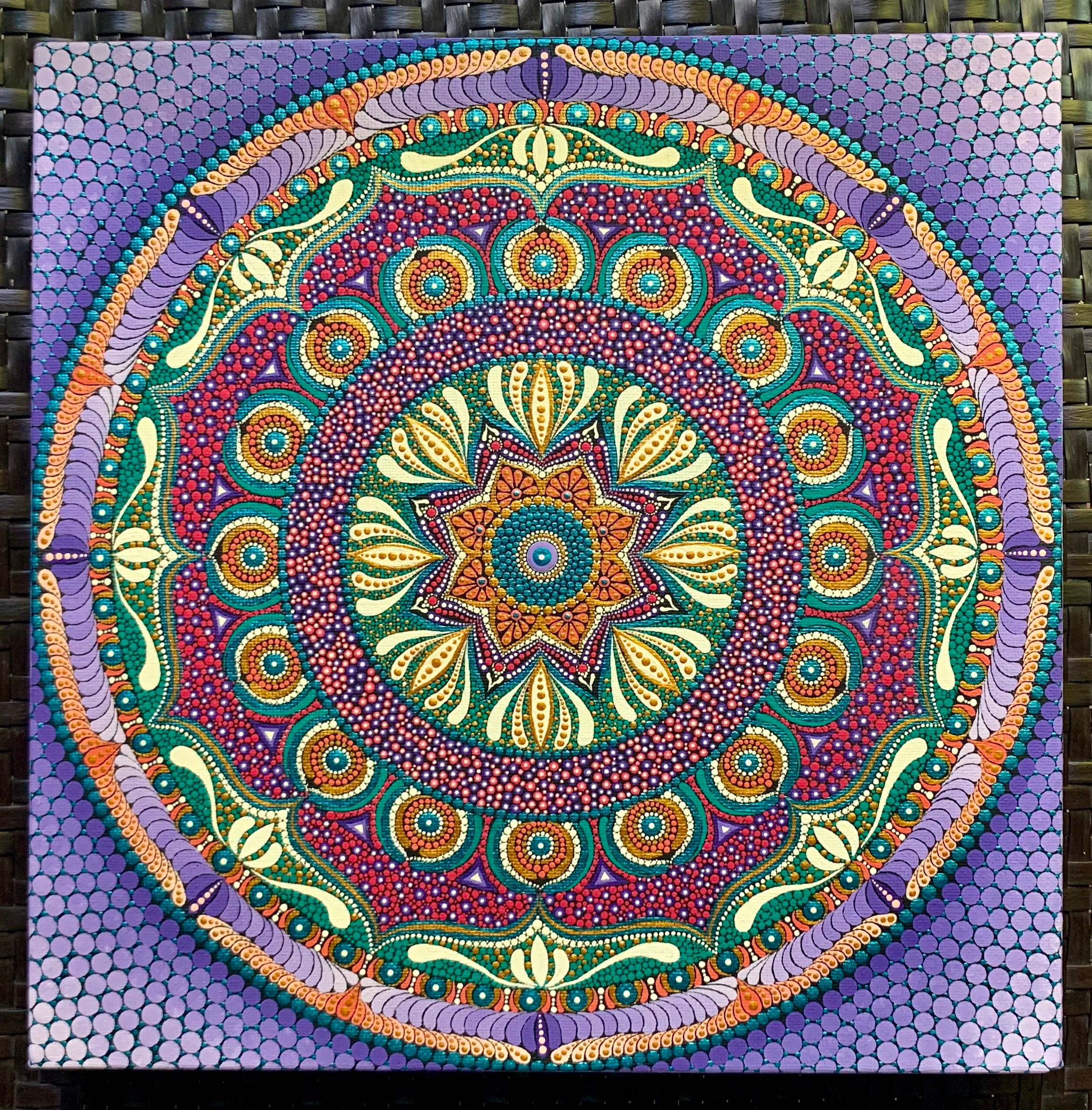 Painting Mandala art original artwork sacred geometry | Etsy