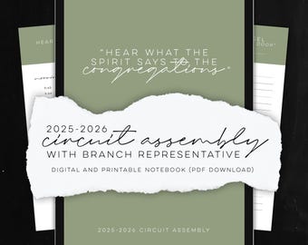 2025-2026 Assembly Notebook: Hear What the Spirit Says to the Congregations (with BR) || Digital and Printable PDF, Goodnotes and Notability
