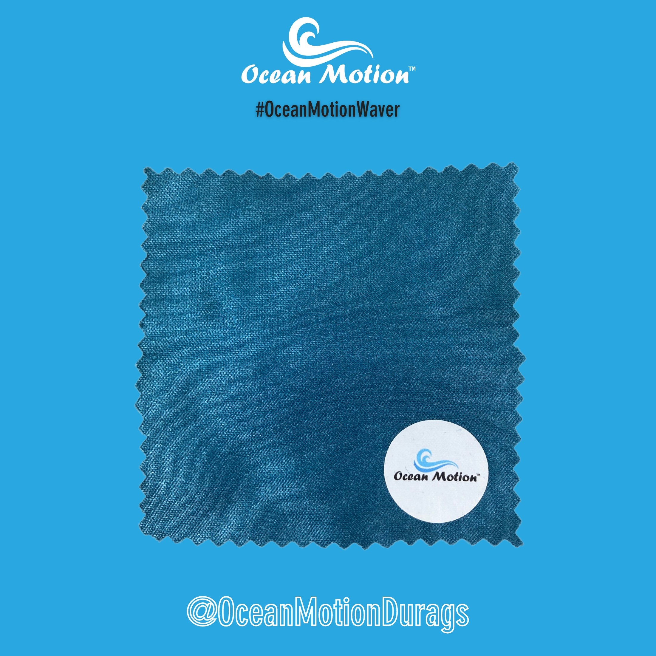 Ocean Blue Silk Crown Patch, Compression Patch, 360 Waves